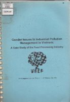 Gender Issues in Industrial Pollution Managenment in Vietnam: A Case Study of the Food Processing Industry